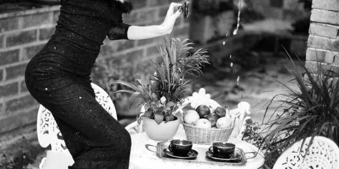 Woman Failing at Tea Party - What to Wear for Afternoon Tea