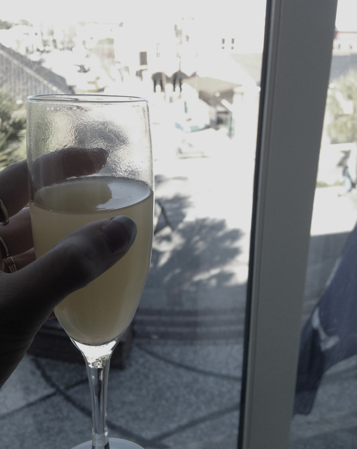 Champagne Checkin at The French Quarter Inn Charleston, South Carolina