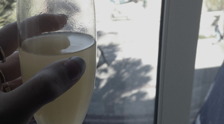 Champagne Checkin at The French Quarter Inn Charleston, South Carolina