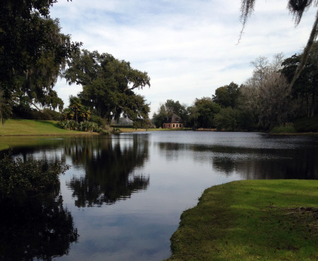 Middleton Place Plantation Pond with Building
