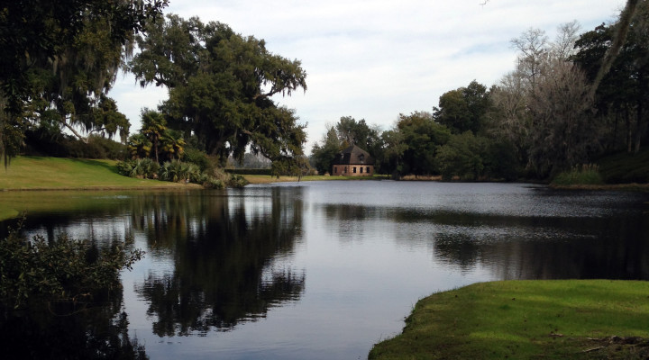 Middleton Place Plantation Pond with Building