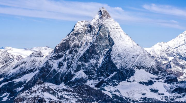 Matterhorn peak in Swiss Alps