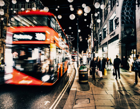 London at Night in Winter