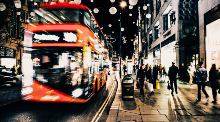 London at Night in Winter