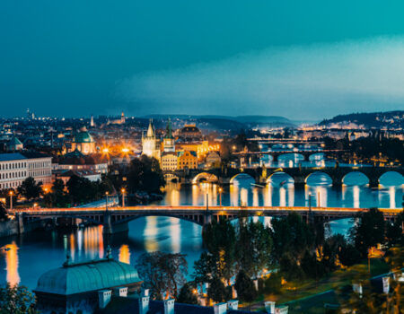 Panoramic View Of Cityscape Of Prague, Czech Republic