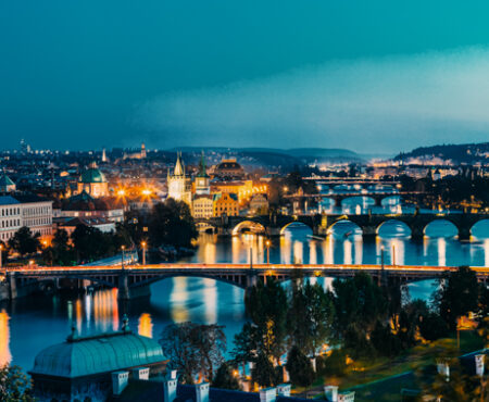 Panoramic View Of Cityscape Of Prague, Czech Republic