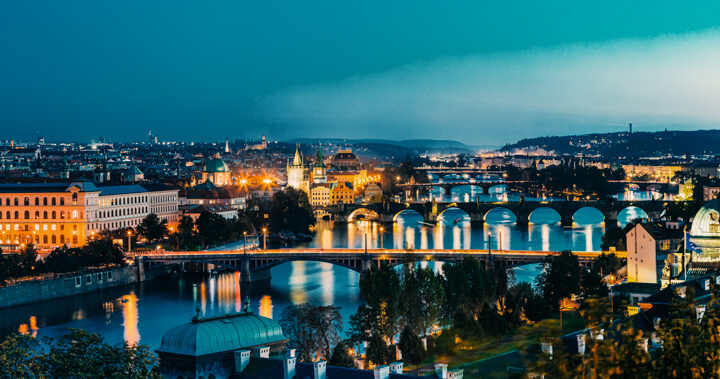 Panoramic View Of Cityscape Of Prague, Czech Republic